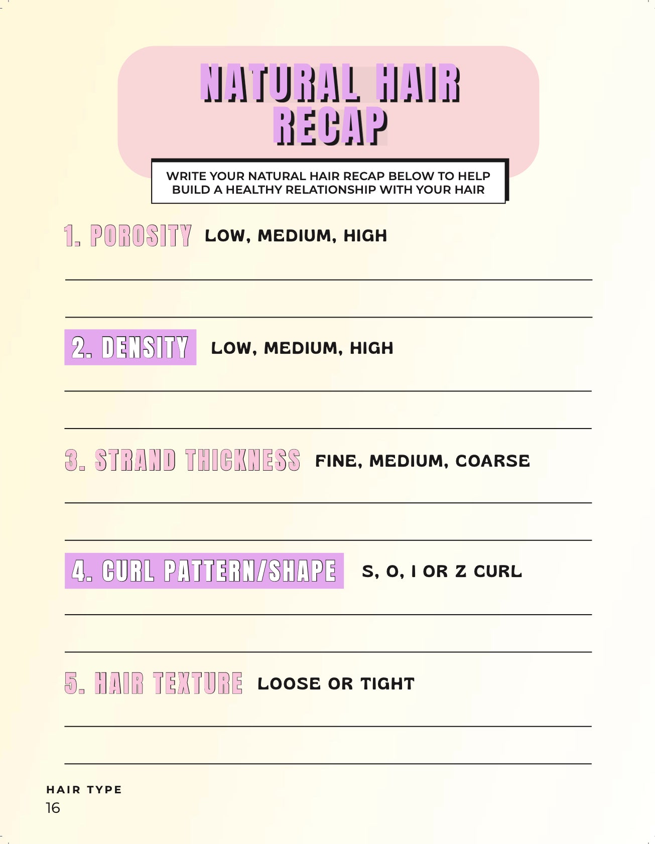 Hello Hair x Curl Code Black Workbook